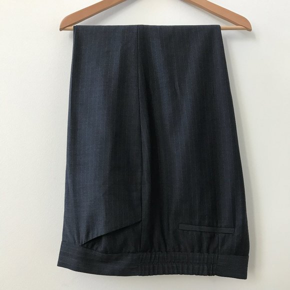 🎬✨ Calvin Klein Dark Grey Pinstripe Pant - Picture 1 of 6